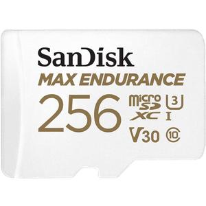 SanDisk 256GB MAX Endurance microSDXC Card with Adapter for Home Security Cameras and Dash cams - C10, U3, V30, 4K UHD, Micro SD Card - SDSQQVR-256G-GN6IA SanDisk 256GB MAX Endurance microSDXC Card with Adapter for Home Security Cameras and Dash cams - C10, U3, V30, 4K UHD, Micro SD Card - SDSQQVR-256G-GN6IA