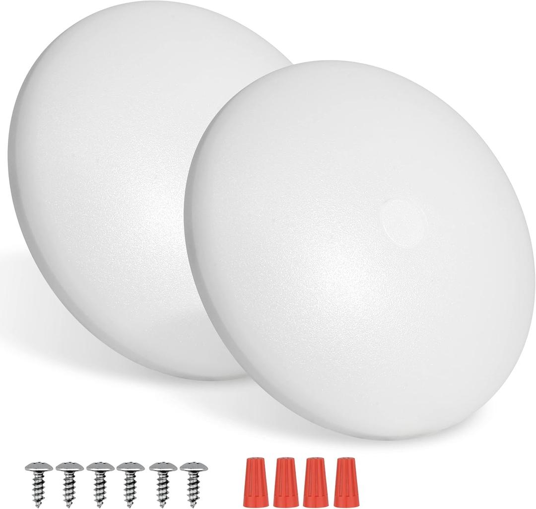 RVZONE 2 Pack RV LED Ceiling Puck Light RV Boat Interior Light DC 12V Surface Mount Ceiling Dome Light, 4.5W Panel Downlight for Camper Van Travel Trailer Motorhome(Cool White)