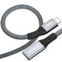 USB4 Extension Cable 1Ft, Thunderbolt 3 & 4 Extension Cable, USB C 4.0 Support PD 100W 20V5A, 40Gbps Transfer, 8K@60Hz, 6K/4K@60Hz Video for Dell/HP/Anker Dock, MacBook, iMac, Dell XPS, Intel NUC (Grey)