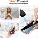 SMARTDEVIL 2 Pack Privacy Screen Protector for iPhone 15 Pro Max, Anti-Spy Tempered Glass, 9H Hardness Military Grade Shatterproof, Easy to Install, Auto Bubble-Free and Dust-Free Box, Case Friendly