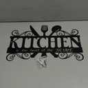Metal Kitchen Wall Decor,Kitchen Signs Decoraions For Wall,Rustic Kitchen Decor Sign,Country Farmhouse Decoration for Kitchen or Dining Room,13.8x8.8 Inches (Black),BiaGift1126-2