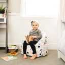 Big Joe Milano Child-Sized Bean Bag Chair for Kids Bedroom and Reading Nook, Dolce Terazzo Lenox, Durable Easy-Clean Woven Polyester, Refillable