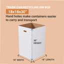 BOX USA 40 Gallon 18"L x 18"W x 30"H 10-Pack Cardboard Trash Cans and Recycling Bins, Reusable or Disposable Pop Up Garbage Boxes for Parties, Outdoor Events, Heavy Duty, Plain