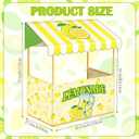 SmoothNovelty Lemonade Stand Supplies Kits Summer Fresh Lemonade Stand Decorations Include Shelf, Banner, Roof, 40 Balloons for Outdoor Lemon Themed Party Decor Community Market