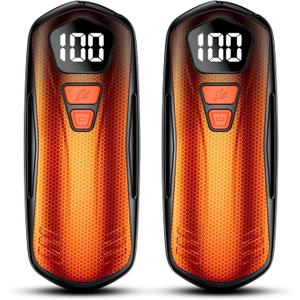 AI Hand Warmers Rechargeable 2 Pack, AI Smart Chips Electric Hand Warmers, Long Lasting Safe Heat, Portable Pocket Heater, Gifts for Christmas, Outdoor, Golf, Hunting, Camping Accessories -Black