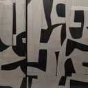 Large Framed Black and White Abstract Wall Art for Living Room, 2 Piece Modern Canvas Prints Paintings Artwork for Walls, Minimalist Black Beige Pictures for Hallway Dining Bedroom Wall Decor 24x36 In (Duet)