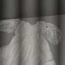 JustVH Maternity Off Shoulder Ruffle Sleeve Lace Wedding Gown Maxi Photography Dress for Photo Shoot Dress White, Large