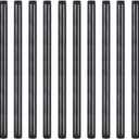 10 Pack 3/4 Inches x 16 Inches Black Malleable Steel Nipples Fitting, DIY Steampunk Industrial Vintage Style.