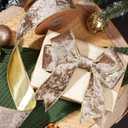 LaRibbons Brown Velvet Ribbon Wired, Luxury Christmas Ribbon for Gift Wrapping, Tree, Wreath Bows, Outdoor and Holiday Decor  2.5 Inch x 10 Yards (Camel)