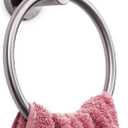 Marmolux Acc Brushed Towel Ring for Bathroom - Hand Towel Holder for Bathroom Wall - SUS304 Stainless Steel Bathroom Towel Rack Hardware Set.