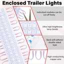 120 Led Van Interior Light Kits, 12V Led Light Strip, Cargo Van Accessories, Ceiling Work Lights Kit, Enclosed Trailer Lights for Truck Vans RV Boats Caravans, 40 Modules(White)