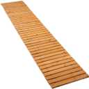Plow & Hearth 8' Straight Outdoor Wooden Pathway | 18" Wide Rollout Outdoor Garden Walkway | Weather-Resistant Hardwood Cedar Board Walkway Landscape Edging | Decorative Lawn Patio Wedding Party