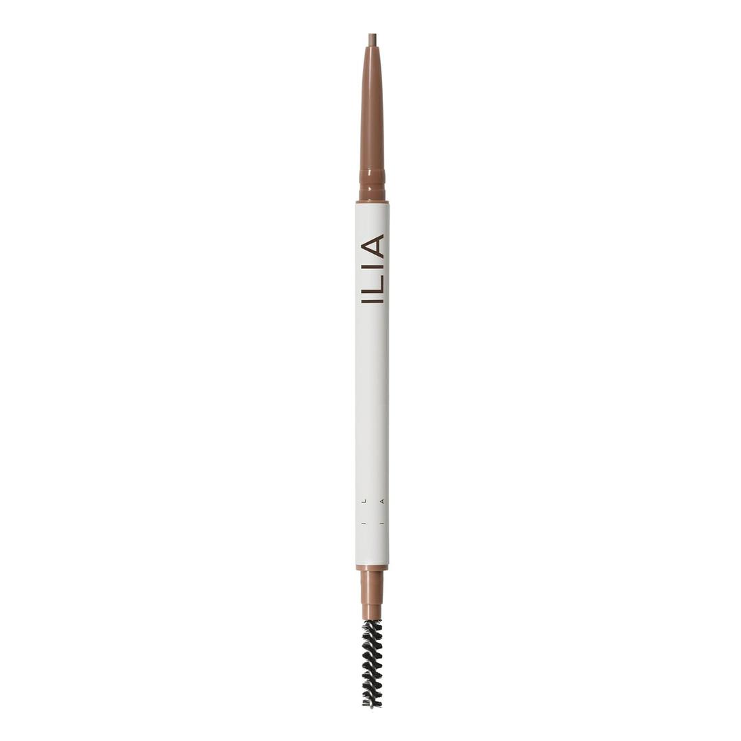 ILIA - In Full Micro-Tip Brow Pencil with Spoolie | Buildable Pigment, Fade-Resistant | Safe for Sensitive Eyes, Fragrance + Silicone-Free | Non-Toxic, Vegan, Cruelty-Free, Clean Makeup (Blonde)