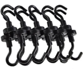 Magnetic Hooks 15x19mm Pack of 4 - Black Heavy Duty
