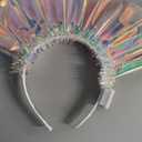 LED Headband Light Up Headband, Glow In The Dark Party Supplies, Glow Party Crown Hair Accessories for Women & Girls, Glow In The Dark Flashing Hair Band for Raves, Concerts, Halloween, Christmas (1 Pcs)