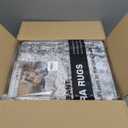 Runner Rug Kitchen Washable Rugs: 2x6 Non-Slip Abstract Soft Modern Stain Resistant Indoor Floor Neutral Accent Throw Carpet for Hallway Bathroom Laundry Room Entryway Bedroom- Gray Rust