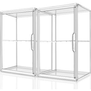starogegc 2Pack Makeup Organizer Storage, Large Capactiy Acrylic Bathroom Organizer, Clear Cosmetics Organizer Bins with Division Board for Vanity, Skincare, Countertop Storage and Display Case