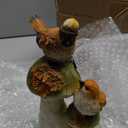 Napco Whimsical Birds on Mushrooms Figurine Charming Nature-Inspired Decor for Garden, Patio, or Indoor Display - Hand-Painted Resin Sculpture