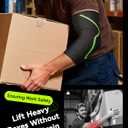 Elbow Brace Support with Gel Pads Breathable Elbow Compression Sleeve for Men & Women 4D Knit Elbow Sleeve for Golfer's, Tennis Elbow, Tendonitis, Reduce Joint Pain During Any Activity (Black, Large)
