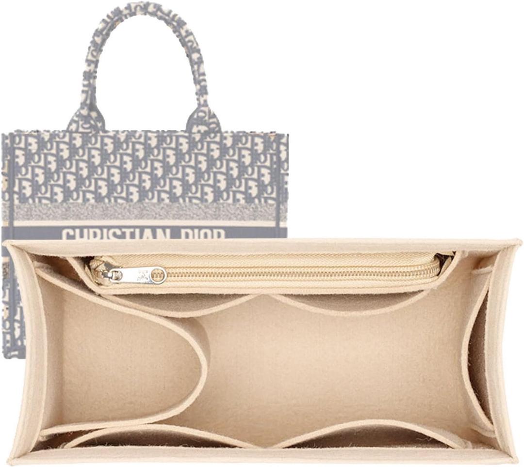 purse insert for book tote bag organizer large bag organizer insert 2008khaki-X Large (XL/14.5*5*8.07in)