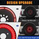 Upgraded Spare Tire Brake Light for Bronco 3rd Brake Light, 360 LEDs Super Bright Rear Third Brake Light Plug-and-Play Wheel Light fit for Bronco 2021 2022 2023 2024 2/4 door, Not for Sport/Raptor