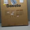 Babelio Upgraded Baby Gate with Cat Door, 29-43" Auto Close Durable Dog Gate for Stairs, Doorways and House, Easy Walk Thru Safety Gate with Pet Door Includes 4 Wall Cups, Black (29-43" Wide, 30" Tall)