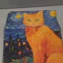 3-in-1 Sisal Cat Scratch Mat 23.6x15.7'' Floor & Wall Cat Scratcher Pad, Protects Carpet Couch & Furniture with Sticker Tape, Anti-Slip, Durable for Indoor Outdoor Cats (Ginger Cat Under The Stars)