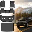Floor Mats for Chevy Suburban 2015-2020, for GMC Yukon XL(with 2nd Row Bench), 7 Seats, 1st & 2nd & 3rd Row &Cargo Mat, TPE Non-Slip Waterproof Summer Winter Chevrolet Suburban Car Accessories