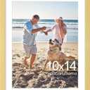 decorUhome 10x14 Picture Frame, Display Pictures 8.5x11 with Mat or 10x14 without Mat, Wall Mounting Photo Frame, Gold, 1 Pack