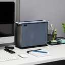 Mind Reader Vertical File Storage, Desktop Organizer, Hanging Files, Office, Metal Mesh, 12.25"L x 5.5"W x 10"H, Black