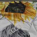 Farmhouse Highland Cow Shower Curtain Sunflower Funny Cattle Farm Western Wooden Fence Rustic Country Home Bathroom Decor Waterproof Fabric 72Lx72W Inch with 12PCS Hooks