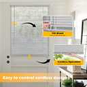 LazBlinds 1" Vinyl Mini Blinds for Doors, Cordless French Door Blinds for Privacy, Light Filtering Privacy Horizontal Shades for Front Door Patio Sidelight Glass Door, 28" W x 72" H, Grey