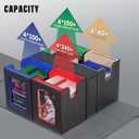 Card Deck Box for MTG with Commander Display, 5 in 1 Trading Card Storage Box Fits 400+ Double-sleeved Cards, Removable Deck Case for TCG/Sports Cards with Dice Tray, 4 Magnetic Card Holders(Colorful)