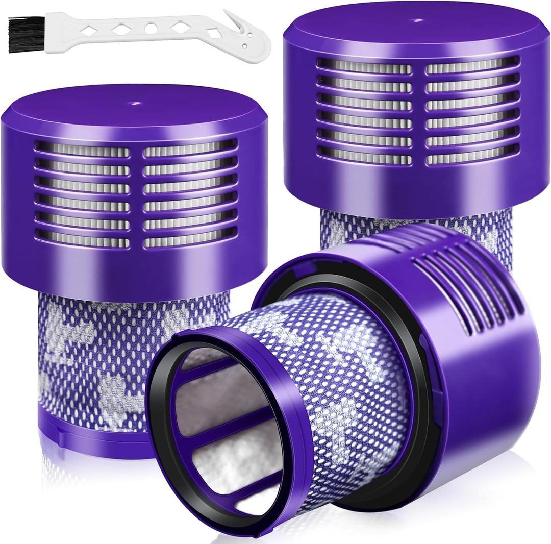 Funmit V10 Filters Replacement for Dyson V10 Cyclone Series, V10 Absolute, V10 Animal, V10 Total Clean, V10 Motorhead, SV12 Vacuum Cleaner, Replaces Part # 969082-01, 3 Pack