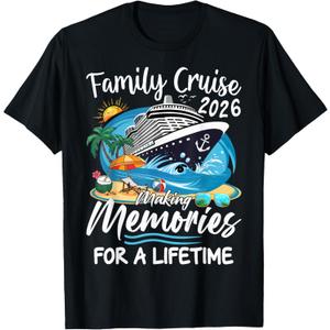 Family Cruise 2026 Family Matching Cruise Vacation Party T-Shirt, S