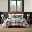 Eddie Bauer - Queen Comforter Set, Reversible Cotton Bedding with Matching Shams, Home Decor for All Seasons (Port Gamble Blue, Queen)