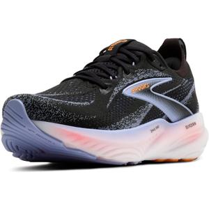 Brooks Womens Glycerin 22 Neutral Running Shoe (9, Black/Blue Heron/Orange)