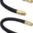QWORK Air Compressor Hose, 3/8" X 15" Air Hose, 300 PSI Max Working Pressure, 1/4" Male NPT To 1/4" Male NPT Connections, Pack of 1