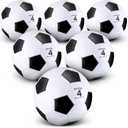 Deekin 6 Pcs Soccer Ball Bulk with Pump Teamwork Outdoor Sport Game Training Soccer Ball Bulk for School Sport Teen Adult Child (Size 4, Black)