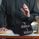 Shimeyao 13x13 Inch Black Makeup Towels Bulk Reusable Makeup Washcloths for Face Facial Remover Washcloths Absorbent Cotton Towel for Salon Spa Women Skin Care(6 Pcs,Cross Pattern)