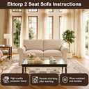 Ektorp Loveseat Sofa Cover Replacment Slipcover Designed for IKEA Ektorp Two Seater Sofa Slipcover,Couch Cover Not Include The Sofa Body,Khaki