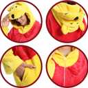 Unisex Adult Animal Onesie Pajamas, Mens Womens Flannel Halloween Cosplay Costume/Homewear/Sleepwear (Large, Yellow)