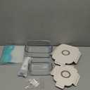 Domsanistor Vacuum Seal Glass Food Storage Containers, 2pcs Containers with 10pcs Sous Vide Bags/ 1pc Manual Pump, Meal Prep Container with Airtight Locking Lids for Lunch, Long-Lasting Freshness