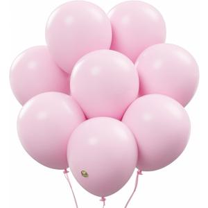 AFTERLOON Biodegradable Balloons 24 pcs Pastel Pink 12 Inch, Matte Color Thickened Extra Strong Latex Helium Float, Colorful Bulk Color ballon baloon Globos Para Decoration De Fiestas Kids