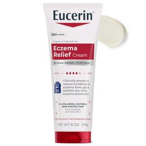 Eucerin Eczema Relief Cream, Full Body Lotion, Moisturizing Eczema Cream with Colloidal Oatmeal (Skin Protectant) and Ceramide 3, 8 Oz Tube (8 Ounce (Pack of 1))
