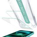 Smartish iPhone 16 Screen Protector - 2-Pack Tempered Glass Screen Protectors - Tuff Sheet - 9H Easy Install Frame [Scratch Resistant] Case-Friendly- Dynamic Island for Apple iPhone 16