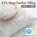 MIULEE 20x20 Pillow Inserts, Pack of 2 Down Feather Premium Throw Pillows with Cotton Fabric for Bed Couch Living Room Sofa