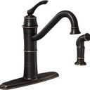 Moen Wetherly Mediterranean Bronze High-Arc Kitchen Faucet with Side Spray, 87999BRB (6.00 x 6.00 x 4.00 inches)