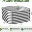 4 Pack 3x3FT Raised Beds for Gardening, Corrugated Galvanized Steel Raised Garden Bed, Outdoor Metal Above Ground Garden Bed for Vegetables and Flowers-3x3FTx10Inch