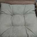 Klear Vu Omega Non-Slip Rocking Chair Cushion Set, Assembled in USA, Thick Padding & Tufted Design, Includes Seat Pad & Back Pillow with Ties, 17x17 Inches, 2-Piece Set, Twillo Thyme